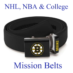 licensed mission belts nhl nba college
