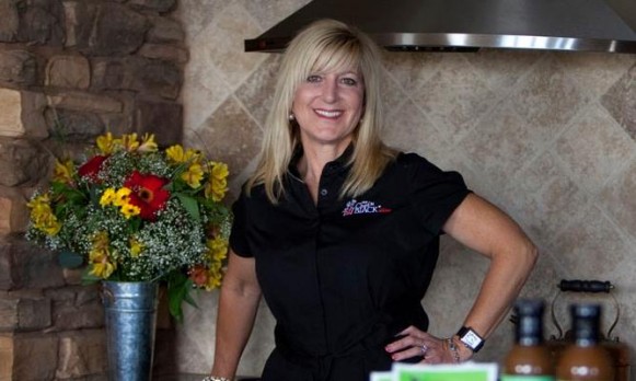 Dorene Humason the chef in black