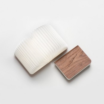 lumio walnut book lamp