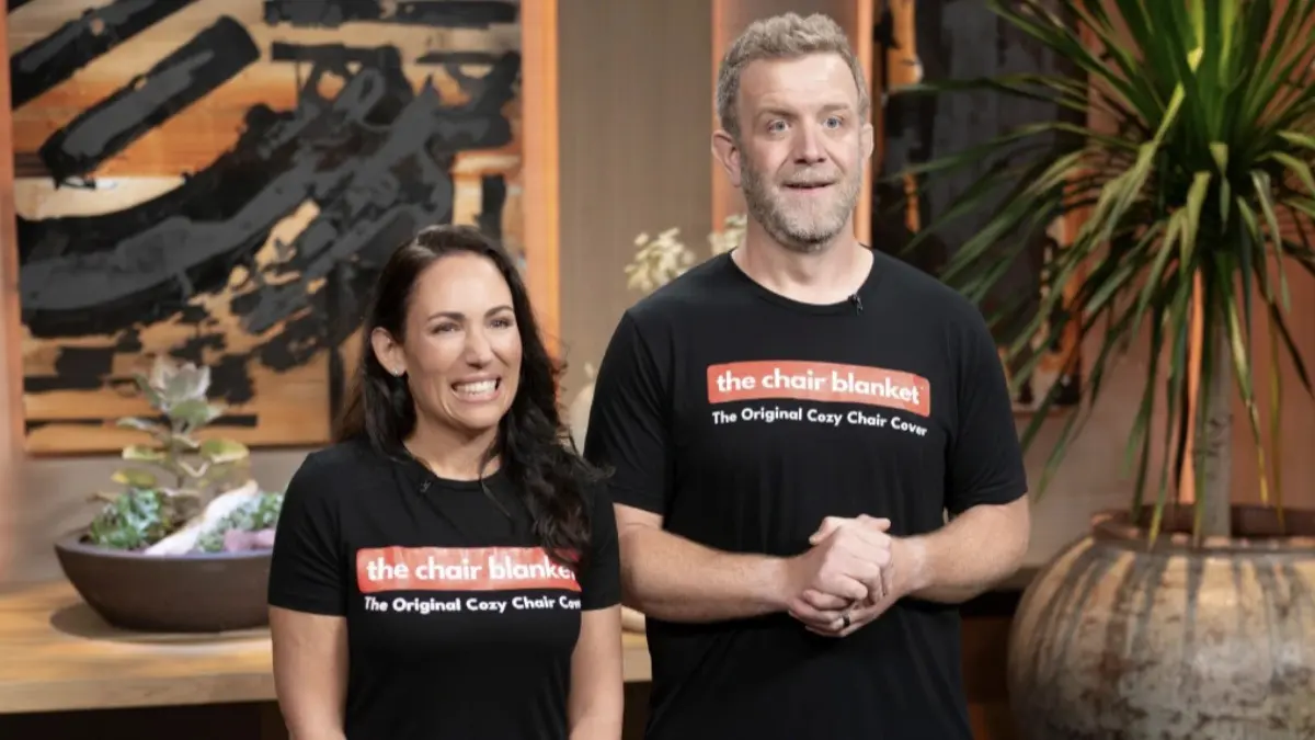The Chair Blanket on Shark Tank (Image Credit: ABC)